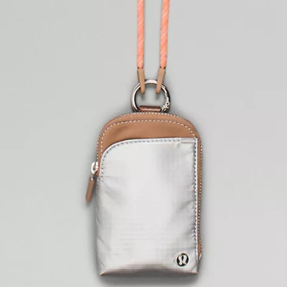 Lululemon | New Wearable Card Case - Sand & Silver Color Lanyard